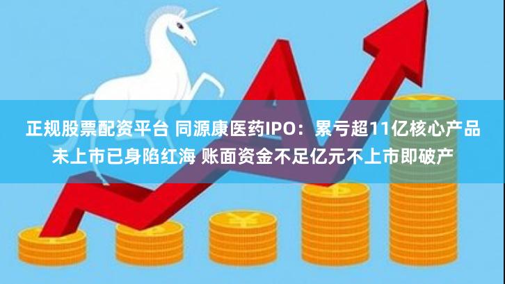 正规股票配资平台 同源康医药IPO：累亏超11亿核心产品未上市已身陷红海 账面资金不足亿元不上市即破产