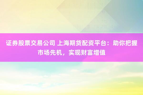 证券股票交易公司 上海期货配资平台：助你把握市场先机，实现财富增值