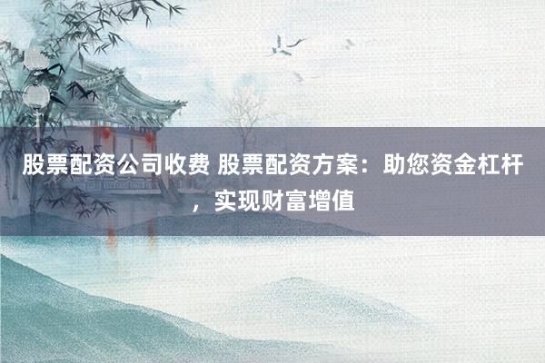 股票配资公司收费 股票配资方案：助您资金杠杆，实现财富增值