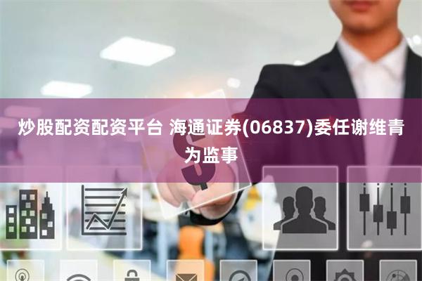 炒股配资配资平台 海通证券(06837)委任谢维青为监事
